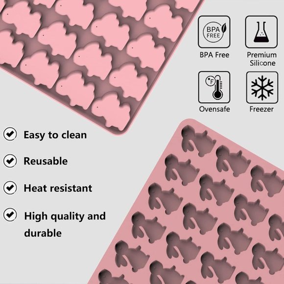 Bunny Rabbit Silicone Molds for Candy Gummies Chocolate Easter Small Dog Treats - Picture 4 of 11